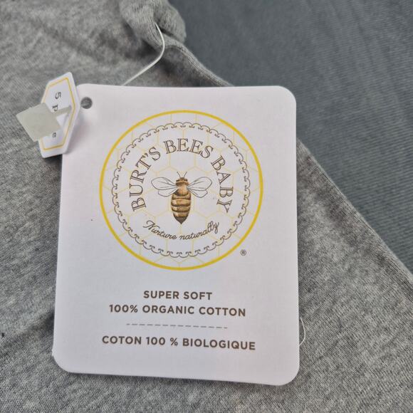 NEW Burt's Bees Bee Essentials Organic Short Sleeve Baby Bodysuits Onsies 5 Pack - Picture 4 of 6